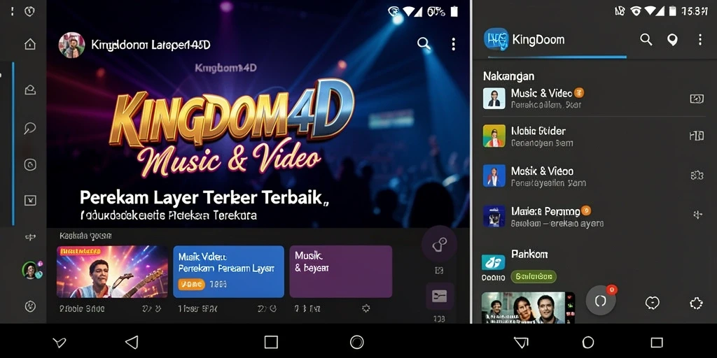 Tampilan antarmuka KINGDOM4D saat merekam layar dengan fitur perekaman.
